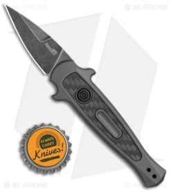Kershaw Launch 12CA Stiletto Automatic Knife Gray (1.9" Black Stonewash) -Kershaw Shop Kershaw Launch 12 Call Legal Stiletto Auto Grey KER7130GRYBW BHQ 114623 jr bottlecap