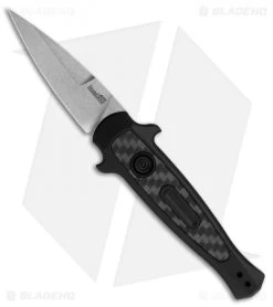Kershaw Launch 12 Mini Stiletto Automatic Knife (2.5" Stonewash) 7125