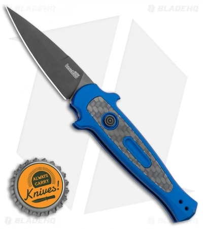 Kershaw Launch 12 Mini Stiletto Automatic Knife Blue/CF (2.5" Black) 7125BLUBLK 4 Kershaw Launch 12 Mini Stiletto Automatic Knife Blue/CF (2.5" Black) 7125BLUBLK - Image 4