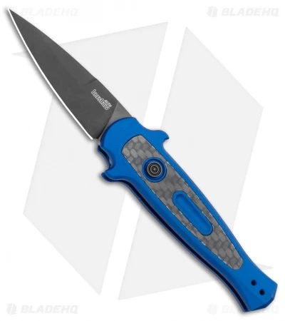Kershaw Launch 12 Mini Stiletto Automatic Knife Blue/CF (2.5" Black) 7125BLUBLK 1 Kershaw Launch 12 Mini Stiletto Automatic Knife Blue/CF (2.5" Black) 7125BLUBLK