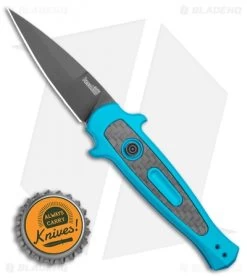 Kershaw Launch 12 Mini Stiletto Automatic Knife Teal (2.5" Black) 7 Kershaw Launch 12 Mini Stiletto Automatic Knife Teal (2.5" Black) -Kershaw Shop Kershaw Launch 12 Mini Stiletto Automatic Knife Teal 2.5 Black KER7125TEALBLK BHQ 116323 LS Bottlecap