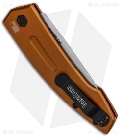 Kershaw Launch 2 Automatic Knife Bronze Aluminum (3.4" Stonewash) 7200EBSW -Kershaw Shop Kershaw Launch 2 Auto Bronze Alum SW KER7200EBSW BHQ 90333 jr side