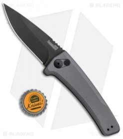 Kershaw Launch 3 Automatic Knife Gray Aluminum (3.4" Black) 7300GRYBLK -Kershaw Shop Kershaw Launch 3 Auto Gray Aluminum Black KER7300GRYBLK BHQ 92080 jr bottlecap