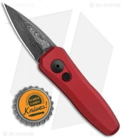 Kershaw Launch 4 CA Legal Automatic Knife Red (1.9" Damascus) -Kershaw Shop Kershaw Launch 4 CA Legal Auto Red Damascus 7500RDDAM BHQ 91649 jr bottlecap