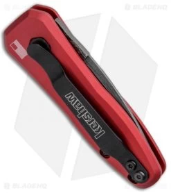 Kershaw Launch 4 CA Legal Automatic Knife Red (1.9" Damascus) -Kershaw Shop Kershaw Launch 4 CA Legal Auto Red Damascus 7500RDDAM BHQ 91649 jr side