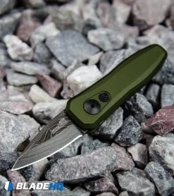 Kershaw Launch 4 CA Legal Automatic Knife OD Green (1.9" Damascus) BHQ Exclusive -Kershaw Shop Kershaw Launch 4 CA Legal Automatic Knife OD Green Damascus 7500OLDAM BHQ91063 kp rocks web