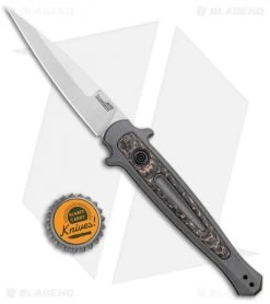 Kershaw Launch 8 Stiletto Automatic Knife Fat Carbon Snake (3.5" Stonewash) -Kershaw Shop Kershaw Launch 8 Stiletto Auto Fat Carbon Snake SW BHQ 99988 jr bottlecap