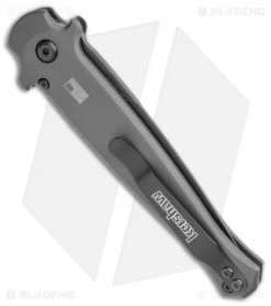 Kershaw Launch 8 Stiletto Automatic Knife Gray/CF (3.5" Black) -Kershaw Shop Kershaw Launch 8 Stiletto Auto Gray CF Black BHQ 111461 jr side