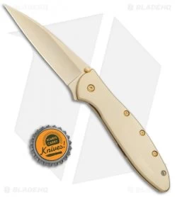 Kershaw Leek Assisted Opening Knife 24K Gold Plated (3" Gold) 1660G -Kershaw Shop Kershaw Leek 24K Gold Plated Gold KS1660G BHQ 76611 jr bottlecap