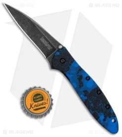Kershaw Leek Spring Assisted Knife A/O Digital Blue (3" Black SW) 1660DBLU 7 Kershaw Leek Spring Assisted Knife A/O Digital Blue (3" Black SW) 1660DBLU -Kershaw Shop Kershaw Leek A O Digital Blue Blackwash KS1660DBLU BHQ 102811 jr bottlecap