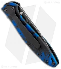 Kershaw Leek Spring Assisted Knife A/O Digital Blue (3" Black SW) 1660DBLU 6 Kershaw Leek Spring Assisted Knife A/O Digital Blue (3" Black SW) 1660DBLU -Kershaw Shop Kershaw Leek A O Digital Blue Blackwash KS1660DBLU BHQ 102811 jr side