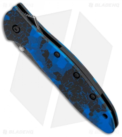Kershaw Leek Spring Assisted Knife A/O Digital Blue (3" Black SW) 1660DBLU 2 Kershaw Leek Spring Assisted Knife A/O Digital Blue (3" Black SW) 1660DBLU - Image 2