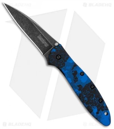 Kershaw Leek Spring Assisted Knife A/O Digital Blue (3" Black SW) 1660DBLU 1 Kershaw Leek Spring Assisted Knife A/O Digital Blue (3" Black SW) 1660DBLU
