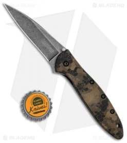Kershaw Leek Spring Assisted Knife A/O Digital Brown (3" Black SW) 1660DEB 7 Kershaw Leek Spring Assisted Knife A/O Digital Brown (3" Black SW) 1660DEB -Kershaw Shop Kershaw Leek Auto Digital Brown Blackwash BHQ 113292 jr bottlecap