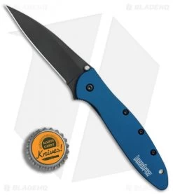 Kershaw Leek Assisted Opening Knife Blue (3" Black) 1660NBBLK 11 Kershaw Leek Assisted Opening Knife Blue (3" Black) 1660NBBLK -Kershaw Shop Kershaw Leek Blue black BHQ 77341 er bottlecap