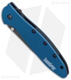 Kershaw Leek Assisted Opening Knife Blue (3" Black) 1660NBBLK 10 Kershaw Leek Assisted Opening Knife Blue (3" Black) 1660NBBLK -Kershaw Shop Kershaw Leek Blue black BHQ 77341 er spine