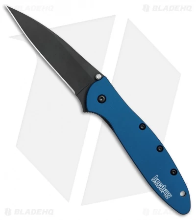 Kershaw Leek Assisted Opening Knife Blue (3" Black) 1660NBBLK 1 Kershaw Leek Assisted Opening Knife Blue (3" Black) 1660NBBLK
