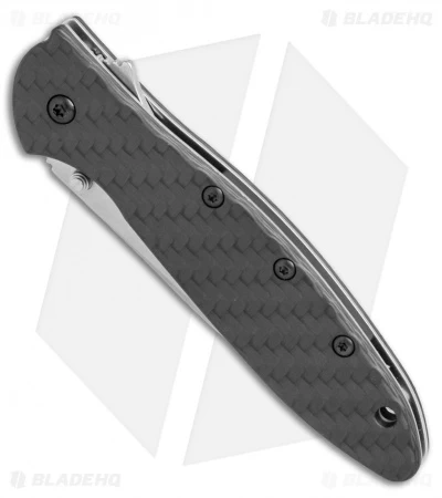 Kershaw Leek Assisted Opening Knife Carbon Fiber (3" Stonewash) 1660CF 2 Kershaw Leek Assisted Opening Knife Carbon Fiber (3" Stonewash) 1660CF - Image 2