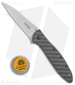 Kershaw Leek Assisted Opening Knife Carbon Fiber (3" Stonewash) 1660CF 12 Kershaw Leek Assisted Opening Knife Carbon Fiber (3" Stonewash) 1660CF -Kershaw Shop Kershaw Leek cf sw BHQ 52168 jr bottlecap