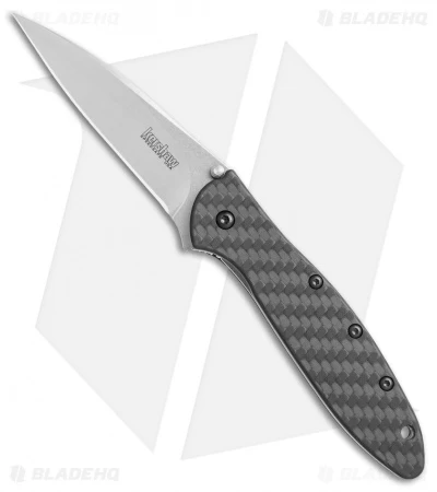 Kershaw Leek Assisted Opening Knife Carbon Fiber (3" Stonewash) 1660CF 1 Kershaw Leek Assisted Opening Knife Carbon Fiber (3" Stonewash) 1660CF
