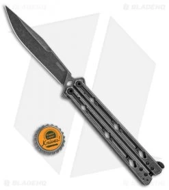 Kershaw Lucha Balisong Butterfly Knife Blackwash (4.5" Blackwash) -Kershaw Shop Kershaw Lucha Balisong Butterfly Blackwash 5150BW BHQ 117528 jr bottlecap