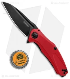 Kershaw Mini Natrix Sub-Frame Lock Knife Red G-10 (2.75" Black) 7006RDBLK -Kershaw Shop Kershaw Mini Natrix Sub FL Red G 10 Black KS7006RDBLK BHQ 92520 jr bottlecap