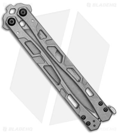Kershaw Moonsault Balisong Butterfly Knife Stainless Steel (4.6" Stonewash) 2 Kershaw Moonsault Balisong Butterfly Knife Stainless Steel (4.6" Stonewash) - Image 2