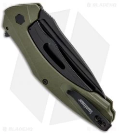 Kershaw Natrix XL Sub-Frame Lock Knife OD Green G-10 (3.75" Black) 7008OLBLK -Kershaw Shop Kershaw Natri XL Sub FL OD Green G 10 Black 7008OLBLK BHQ 80571 jr side