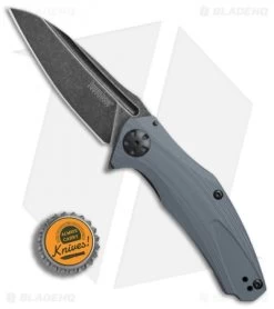 Kershaw Natrix A/O Knife Gray G-10 (3.25" BlackWash) 7007GRYBW -Kershaw Shop Kershaw Natrix AO Gray G10 Blackwash BHQ 82057 er bottlecap