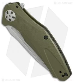 Kershaw Natrix A/O Sub-Frame Lock Knife OD Green G-10 (3.25" Stonewash) 7007OL -Kershaw Shop Kershaw Natrix AO OD Green G10 SW BHQ 79760 er spine