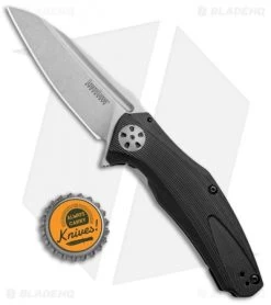 Kershaw Natrix A/O Sub-Frame Lock Knife Black G-10 (3.25" Stonewash) KS7007BK -Kershaw Shop Kershaw Natrix AO Sub Frame Black G 10 SW 7007 BHQ 52198 jr bottlecap