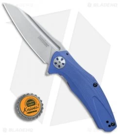 Kershaw Natrix A/O Sub-Frame Lock Knife Blue G-10 (3.25" Stonewash) 7007BLU -Kershaw Shop Kershaw Natrix AO blue G10 SW BHQ 79759 er bottlecap