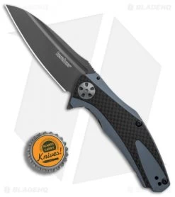 Kershaw Natrix Sub-Frame Lock Knife Blue G-10/Carbon Fiber (3.25" Gray) 7007CF -Kershaw Shop Kershaw Natrix Blue G10 CF Gray BHQ 80570 er bottlecap