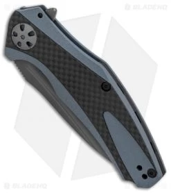 Kershaw Natrix Sub-Frame Lock Knife Blue G-10/Carbon Fiber (3.25" Gray) 7007CF -Kershaw Shop Kershaw Natrix Blue G10 CF Gray BHQ 80570 er spine