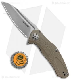 Kershaw Natrix Sub-Frame Lock Knife Tan G-10 (3.25" Stonewash) 7007TAN -Kershaw Shop Kershaw Natrix Sub FL Tan G 10 SW KS7007TAN BHQ 88101 jr bottlecap