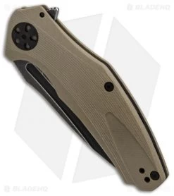 Kershaw Natrix Sub-Frame Lock Knife Tan G-10 (3.25" Black Stonewash) 7007TANBW -Kershaw Shop Kershaw Natrix Tan G10 Black SW BHQ 87958 er spine