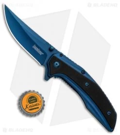 Kershaw Outright A/O Frame Lock Knife Blue/Black G-10 (3" Blue) 8320 -Kershaw Shop Kershaw Outright AO FL Blue Black G 10 Blue 8320 BHQ 80595 jr bottlecap