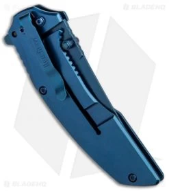 Kershaw Outright A/O Frame Lock Knife Blue/Black G-10 (3" Blue) 8320 -Kershaw Shop Kershaw Outright AO FL Blue Black G 10 Blue 8320 BHQ 80595 jr side