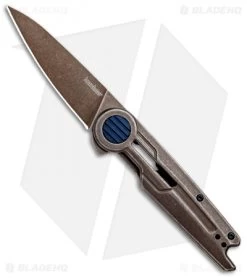 Kershaw Parsec Frame Lock Knife Brown PVD Stainless Steel (3" Brown SW) 2035