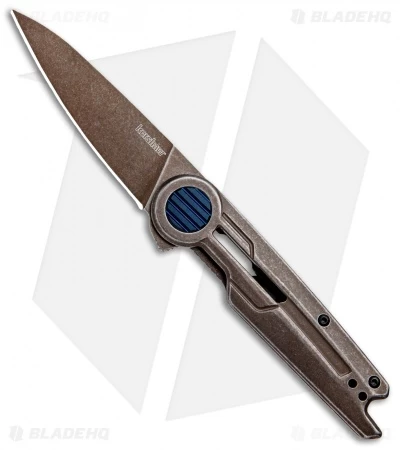 Kershaw Parsec Frame Lock Knife Brown PVD Stainless Steel (3" Brown SW) 2035 1 Kershaw Parsec Frame Lock Knife Brown PVD Stainless Steel (3" Brown SW) 2035