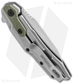 Kershaw Salvage Reverse Tanto Spring Assisted Knife Steel/GFN (2.9" SW) 1369 -Kershaw Shop Kershaw Salvage Reverse Tanto SA Steel Green GFN SW BHQ 139779 jr side