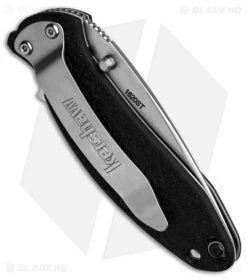Kershaw Scallion Assisted Opening Knife Black GFN (2.25" Bead Blast Serr) 1620ST -Kershaw Shop Kershaw Scallion Assisted Opening Knife Black GFN 2in Bead Blast Serr BHQ 6782 td side