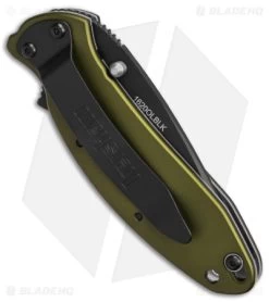 Kershaw Scallion Assisted Opening Knife Olive (2.25" Black) 1620OLBLK 6 Kershaw Scallion Assisted Opening Knife Olive (2.25" Black) 1620OLBLK -Kershaw Shop Kershaw Scallion Assisted Opening Knife Olive 2in Black BHQ 11769 td side