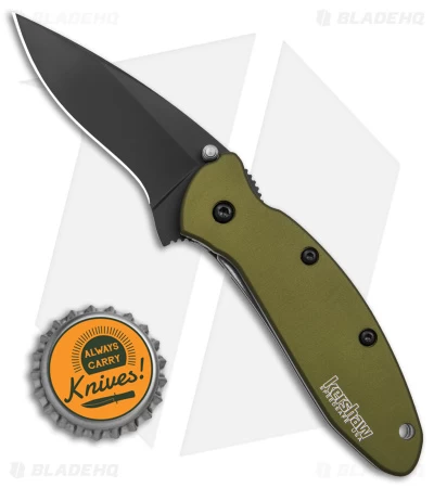 Kershaw Scallion Assisted Opening Knife Olive (2.25" Black) 1620OLBLK 4 Kershaw Scallion Assisted Opening Knife Olive (2.25" Black) 1620OLBLK - Image 4