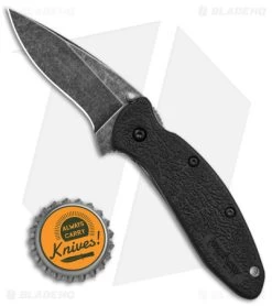 Kershaw Scallion Assisted Opening Knife Black (2.25" Blackwash) -Kershaw Shop Kershaw Scallion LL AO Blackwash BHQ 154169 td size