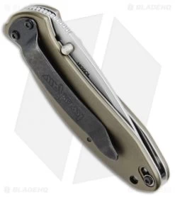 Kershaw Scallion Assisted Opening Knife Olive Green (2.25" Bead Blast) 1620OL -Kershaw Shop Kershaw Scallion Olive Green 1620OL BHQ 14805 jr side 2