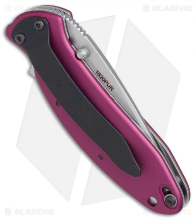 Kershaw Scallion Assisted Opening Knife Purple (2.25" Bead Blast) 1620PUR 2 Kershaw Scallion Assisted Opening Knife Purple (2.25" Bead Blast) 1620PUR - Image 2