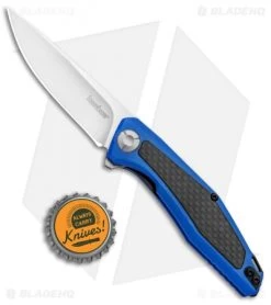 Kershaw Sinkevich Atmos Liner Lock Knife Blue G-10/Carbon Fiber (3" Satin) 7 Kershaw Sinkevich Atmos Liner Lock Knife Blue G-10/Carbon Fiber (3" Satin) -Kershaw Shop Kershaw Sinkevich Atomost LL Blue G 10 CF Satin KS4037BLU BHQ 90130 jr bottlecap
