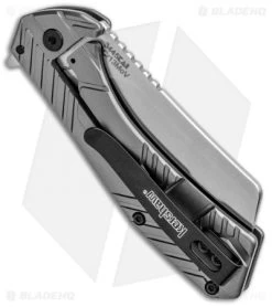 Kershaw Static Cleaver Frame Lock Knife Gray Stainless Steel (2.8" Satin) 3445 -Kershaw Shop Kershaw Static Cleaver FL Gray SS Satin 3445 BHQ 101842 jr side