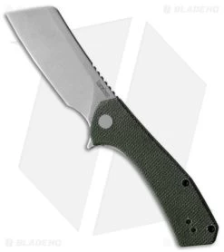 Kershaw Static Clever Liner Lock Knife Green Micarta (2.8" Stonewash D2)